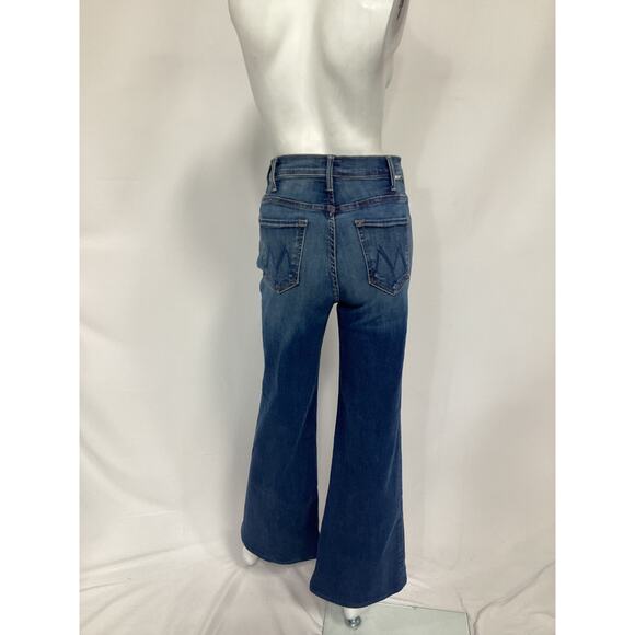 Mother 'The Hustler' High-Rise Flared Organic Denim Jeans Size 28 - Picture 3 of 4